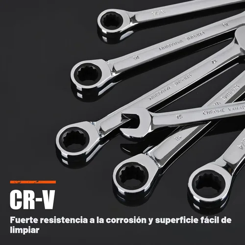Vista 3 de Egofine Llave combinada de trinquete de 1 pulgada SAE, llave de engranajes de grado industrial con diseño de 12 puntos, trinquete de 72 dientes