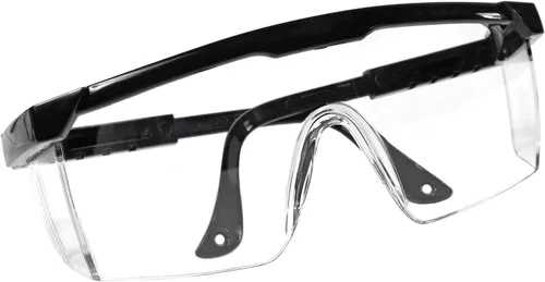Vista 8 de Gafas de seguridad protectoras ajustables con lente envolvente transparente, antivaho y resistentes a los arañazos (3, azul)