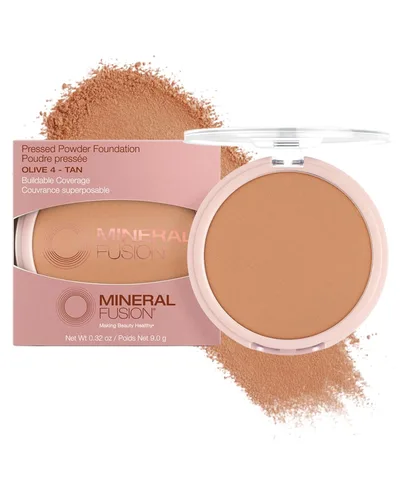 Vista 37 de Mineral Fusion Base de maquillaje en polvo prensado, polvo facial con acabado mate para piel clara con subtonos rosa/rojo, maquillaje natural