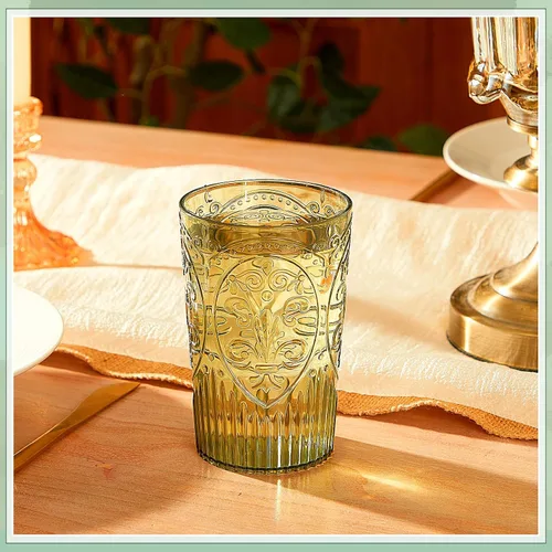 Vista 5 de 24 vasos de plástico vintage para agua potable de 16 onzas, a Verde
