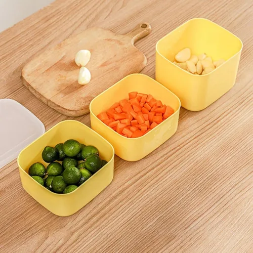 Vista 4 de Recipiente de queso en rodajas para refrigerador, recipientes de almacenamiento de queso de plástico con tapas, bloque de mantequilla, recipiente