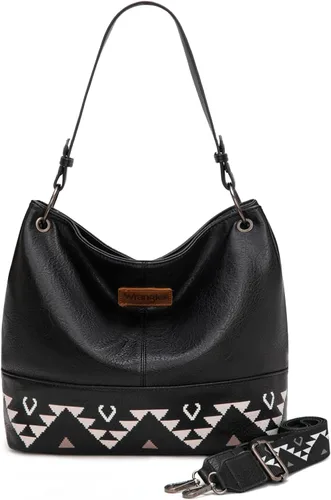 Vista 17 de Wrangler Hobo - Bolsas para mujer de cuero vegano con asa superior, bolsos de hombro y bolsos