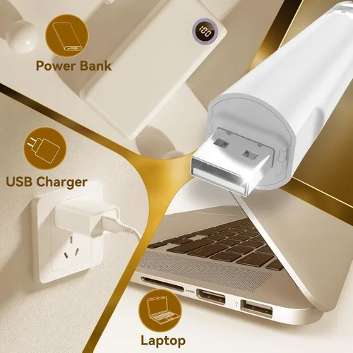 Vista 4 de Luces para botellas con corcho, luz recargable por USB, para botella de vino, funciona con pilas, guirnalda de luces mejoradas 2025