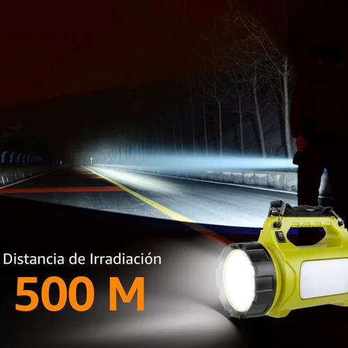 Vista 2 de Linterna LED recargable LE, elementos esenciales de camping, 1000 lm, 5 modos de luz, banco de energía, impermeable IPX4, linterna para emergencias