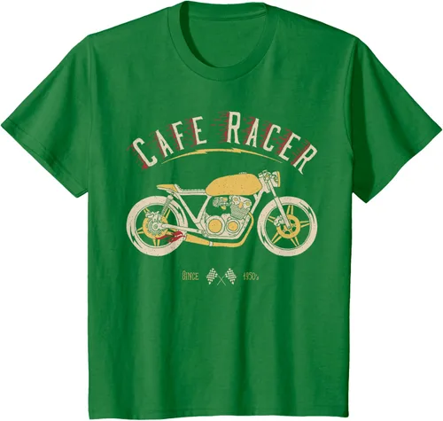 Vista 47 de Camiseta Cafe Racer - Old School - Camiseta de motocicleta vintage Negro