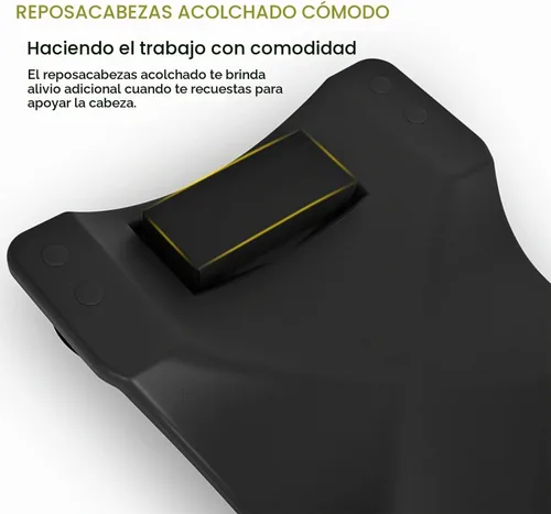 Vista 5 de Nilight Camilla mecánica de plástico de 40 pulgadas - Carrito de garaje rodante moldeado por soplado de 40 pulgadas con reposacabezas acolchado