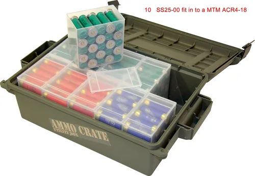Vista 4 de MTM SS25-00 Shell Stack 25 - Caja de almacenamiento compacta redonda, transparente, pequeña, fabricada en Estados Unidos (paquete de 6)
