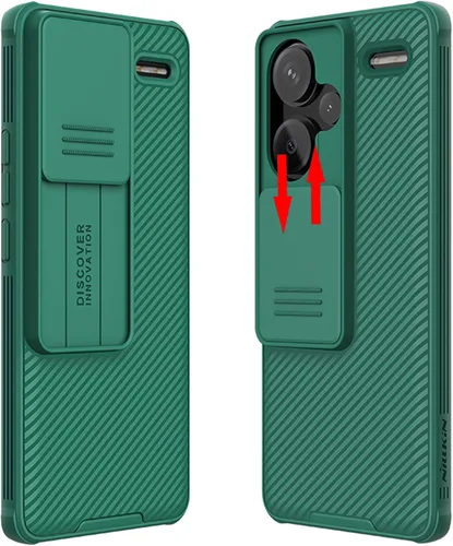 Vista 9 de Funda compatible con Xiaomi Redmi Note 13 Pro Plus, cubierta deslizante para lente de cámara, protección de privacidad, parte trasera de Azul