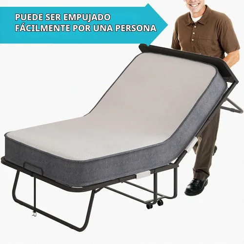 Vista 7 de Cama plegable CECER de 75 x 46 pulgadas con colchón de espuma viscoelástica