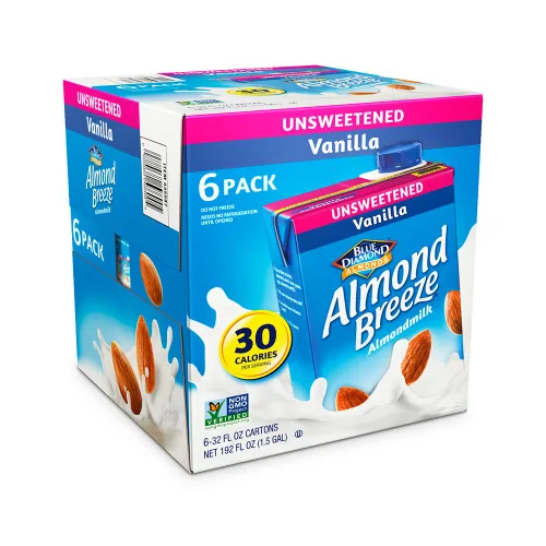 Vista 4 de Blue Diamond - Leche de almendras sin azúcar con chocolate y brisa de almendras, 32 onzas (paquete de 12)