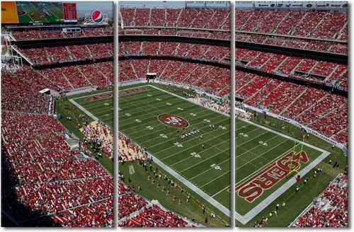 Vista 58 de Lincoln - Lienzo decorativo para pared, diseño de campo financiero de Filadelfia, paisaje de estadio de fútbol de Filadelfia, decoración de pared