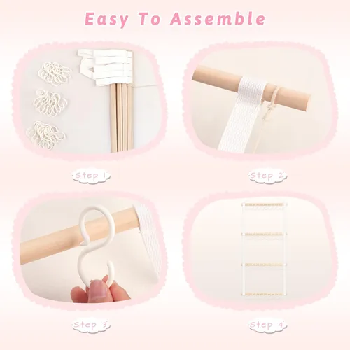 Vista 7 de POVETIRE Soporte para diadema organizador de bandas para la cabeza para niñas, diademas de bebé, accesorios para el cabello, organizador