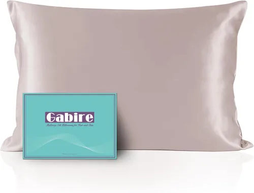 Vista 16 de Gabire Funda de almohada de seda de morera para cabello y piel, evita el acné, fundas de almohada de seda real de ambos lados, funda de almohada