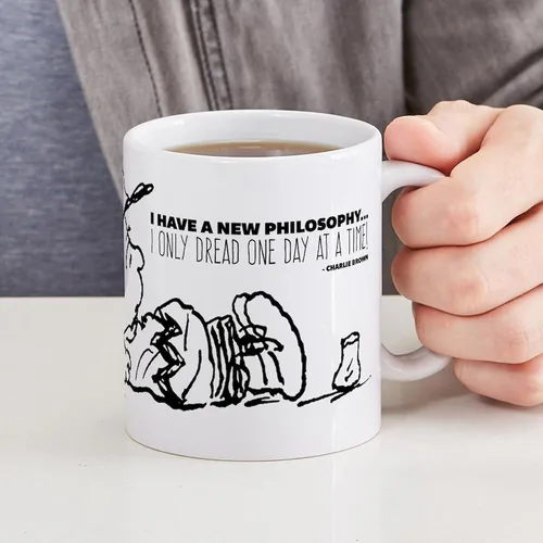 Vista 6 de CafePress Charlie Brown Philosophy Mug - Taza de café de cerámica de 11 oz (11.0 fl oz)
