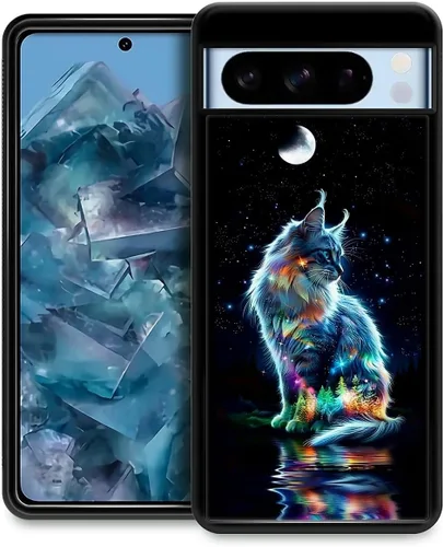 Vista 123 de Compatible con Google Pixel 4A 5G Mobile Case Creative Acrylic Panel trasero Silicona Protección Grip especialmente diseñado para Google Pixel 4A 5G