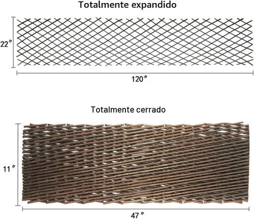 Vista 6 de Sumery Nature - Enrejado de sauce expandible para plantas trepadoras, enrejado de sauce, enrejado expandible, valla de enrejado para plantas