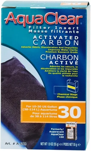 Vista 3 de AquaClear 30 Inserto de carbón activado, medios de reemplazo de filtro de acuario, A602