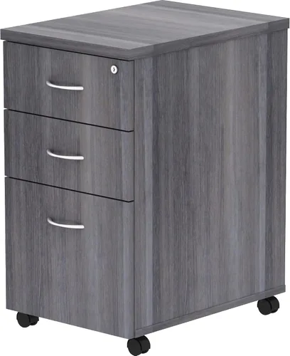 Vista 6 de Lorell Pedestal de escritorio laminado de carbón desgastado - 3 cajones