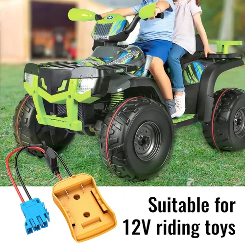 Vista 6 de Azocek para Adaptador de Rueda Eléctrica Compatible con Batería Dewalt de 20V con Arnés de Cable Conector Compatible con Coche Infantil Peg-Perego