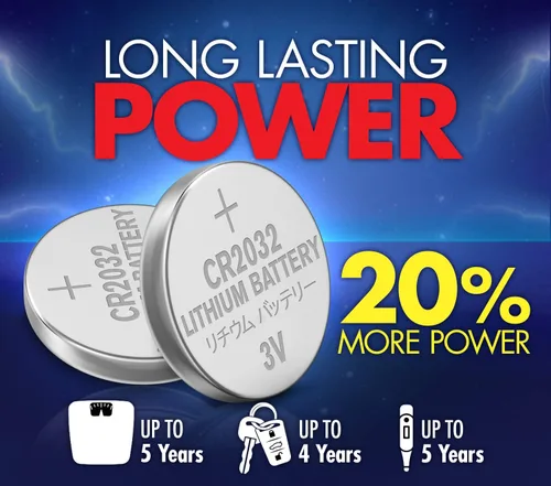Vista 5 de Powermax ACDelco - 6 pilas CR2032, batería de litio de 3 V con botón para reloj y electrónica pequeña, 5 años de vida útil