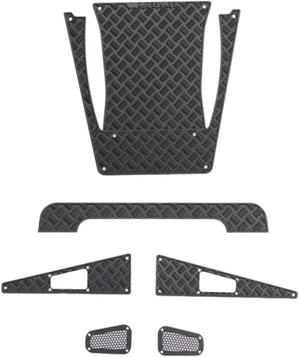 Vista 4 de RC Crawler - Placa de metal para capó de coche para 1/18 TRX-4M (placa negra)