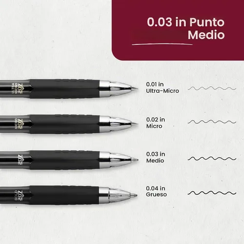 Vista 5 de Uniball™ 207 Bolígrafos de gel, tinta surtida, punta media de 0.03 in, 3 Surtido