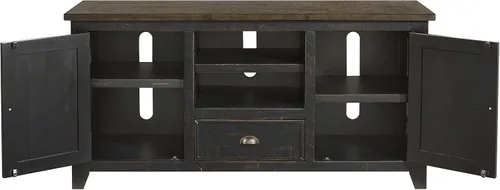 Vista 6 de Martin Svensson Home Monterey - Soporte para TV, color negro con tapa marrón