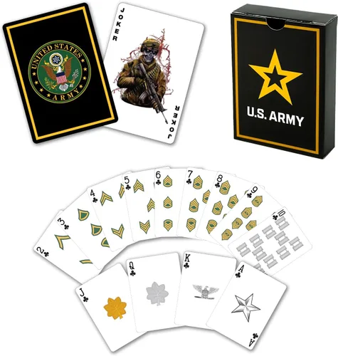 Vista 16 de Military Gift Shop Cartas de jugar con bandera estadounidense azul - Gráficos patrióticos - Calidad premium - Regalos para veteranos para hombres