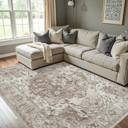 Vista 23 de jinchan Alfombra floral primaveral de 2 x 3 pies para entrada, alfombra desgastada lavable, de pelo corto, suave, pequeña, antideslizante, tapete