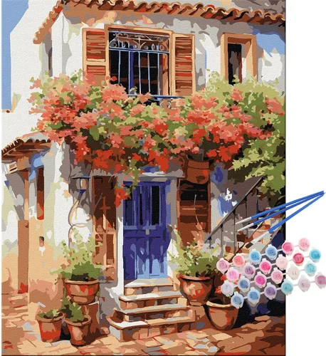 Vista 16 de TOCARE Kit de pintura por números de mariposas y flores para adultos principiantes, lienzo de pintura para adultos por números, juegos de pintura
