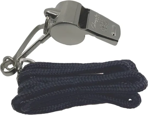 Vista 2 de Champion Sports Silbato de metal con cordón - Paquete de 12