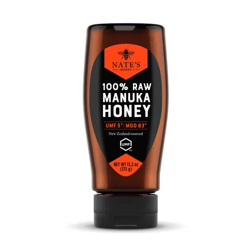 Vista 10 de Nate's Manuka Honey Minis - 10 unidades de una sola porción, miel de manuka pura - MGO 83+ Certificado UMF 5+ - 10 paquetes de una sola porción