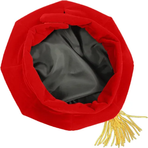 Vista 13 de GradPlaza Doctorado Tam Graduaton Tam Terciopelo con Borla Dorada