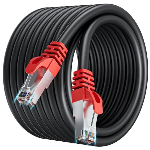Vista 9 de Soibke Cable Ethernet Cat 7 de 10 pies, para exteriores e interiores, SFTP Cat 7, cable Ethernet triple blindado, red, Internet, cables LAN