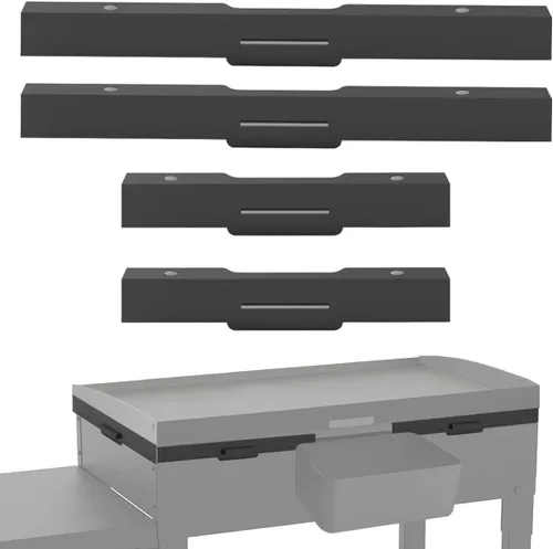 Vista 11 de Koutemie Protector contra el viento Blackstone de 17 pulgadas, accesorios de parrilla con protector térmico magnético, pantallas de viento de acero