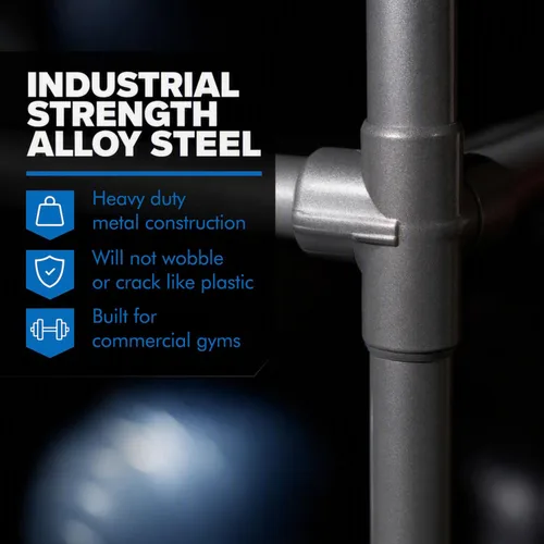 Vista 3 de Fitness First Estante de almacenamiento de metal para bolas de equilibrio, construcción de tubería de metal resistente, fácil montaje, diseño
