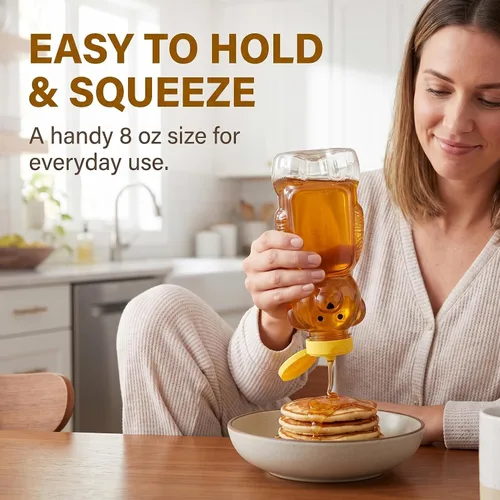 Vista 5 de Tarros de plástico de 8 onzas con tapa abatible para almacenar y dispensar, tapas amarillas para almacenar y dispensar