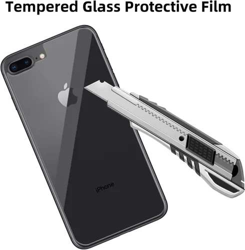 Vista 3 de Paquete de 3 protectores de pantalla trasera de vidrio compatibles con iPhone 8 Plus/7 Plus [5.5 pulgadas] [dureza 9H], vidrio templado trasero HD