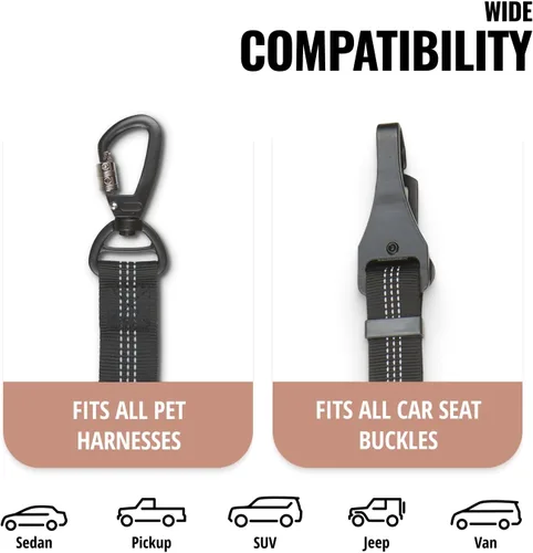Vista 5 de Owleys Cinturón de seguridad para perros - Arnés de cinturón de seguridad para perro para automóvil - Correa de seguridad para perros - Cinturón