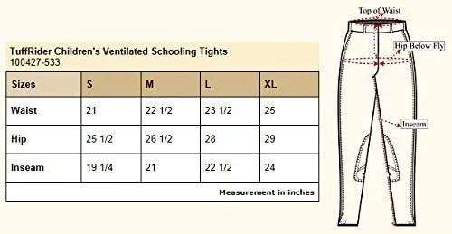 Vista 6 de TuffRider Children's Ventilated Schooling Riding Tights