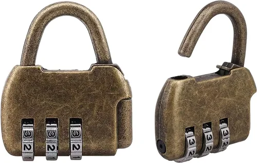 Vista 7 de 1PCS Vintage Mini Bear Candado Cerradura De Llave De Estilo Antiguo Pequeño Cerradura De Llave (Bronce)