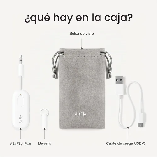 Vista 8 de Twelve South AirFly Pro Adaptador Transmisor/Receptor Bluetooth Inalámbrico para 2 Auriculares, Compartir Audio, Compatible con Jack Auxiliar