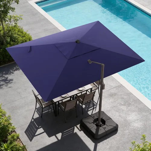 Vista 12 de Sombrilla voladiza para patio, 9 x 12 pies, sombrilla giratoria Beige