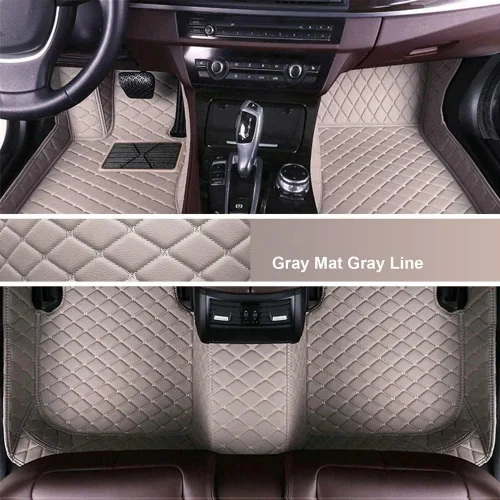 Vista 20 de Alfombrillas de Piso para Automóvil de Lujo para Todo Clima, para Hombres y Mujeres, Personalizadas para Mercedes-Benz AMG, Alfombra Negra Línea