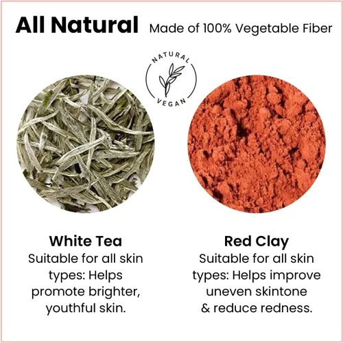 Vista 2 de Lindo Esponjas Konjac naturales para rostro y cuerpo, hechas de fibras vegetales, súper suaves y suaves, para limpieza facial y exfoliación