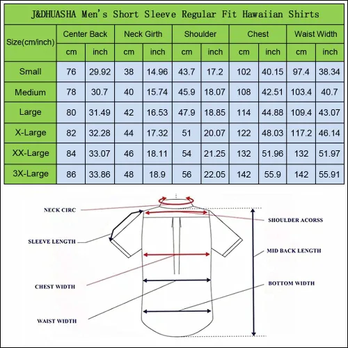 Vista 6 de JDHUASHA Camisas hawaianas para hombre casual con botones manga corta Aloha Beach Dress Shirt