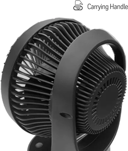 Vista 7 de Honeywell QuietSet 5 Ventilador de mesa oscilante, negro, ventilador personal y pequeño con funcionamiento silencioso y 5 niveles de potencia