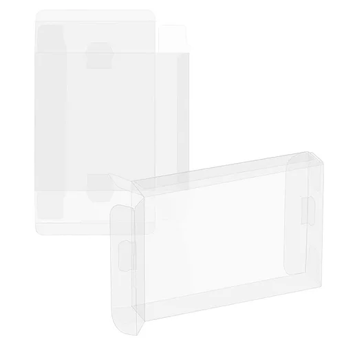Vista 5 de 10-Pcs High Quality Plastic Protector Transparent Storage Cases Compatible with N64SNES Game Boxes Anti-Dust - Scracth Free - Clear Cases Made