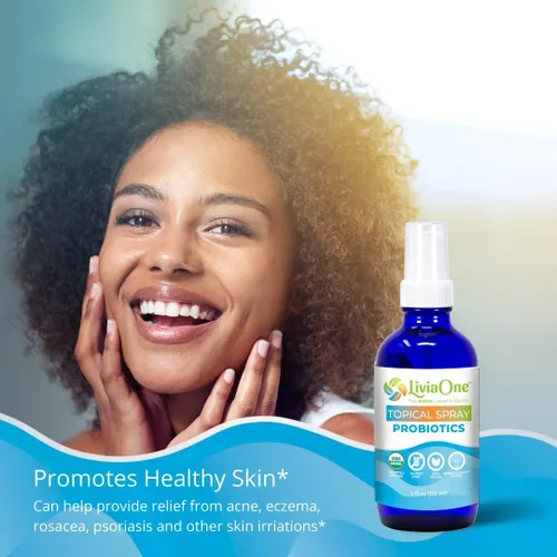 Vista 5 de LiviaOne Topical - Probióticos líquidos en aerosol, probióticos orgánicos certificados por USDA, probióticos veganos sin gluten ni alérgenos, sin