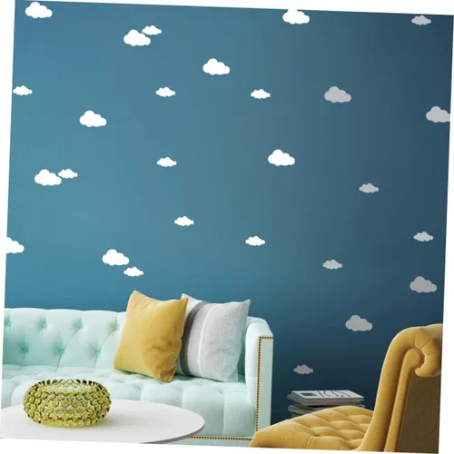 Vista 5 de TOYANDONA 96 unids nube etiqueta pared etiqueta niños decoración habitación vinilo calcomanías mural PVC para guardería